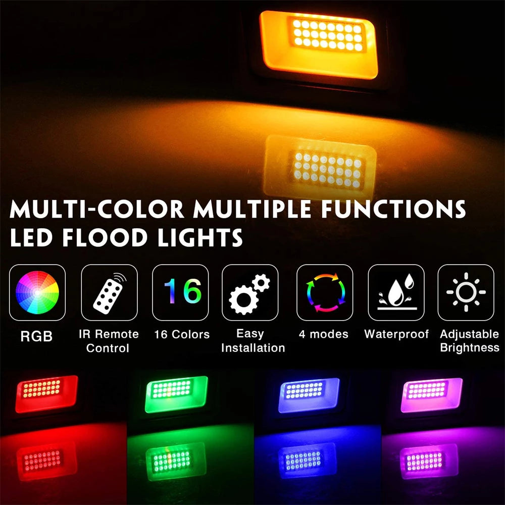 RGB Flood lights 50W/100W | 16 Colors RGB Party Light